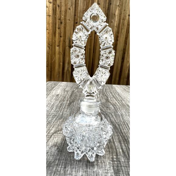 Imperial Glass Art Deco Crystal Vintage 1940's Style Perfume Bottle/Stopper - Picture 3 of 7